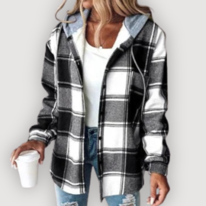 ROWAN – PLAID HOODED JACKET