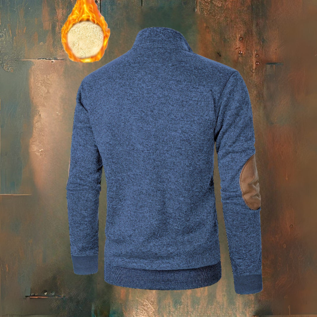 Ruben I Warm Fleece Sweatshirt with Buttons