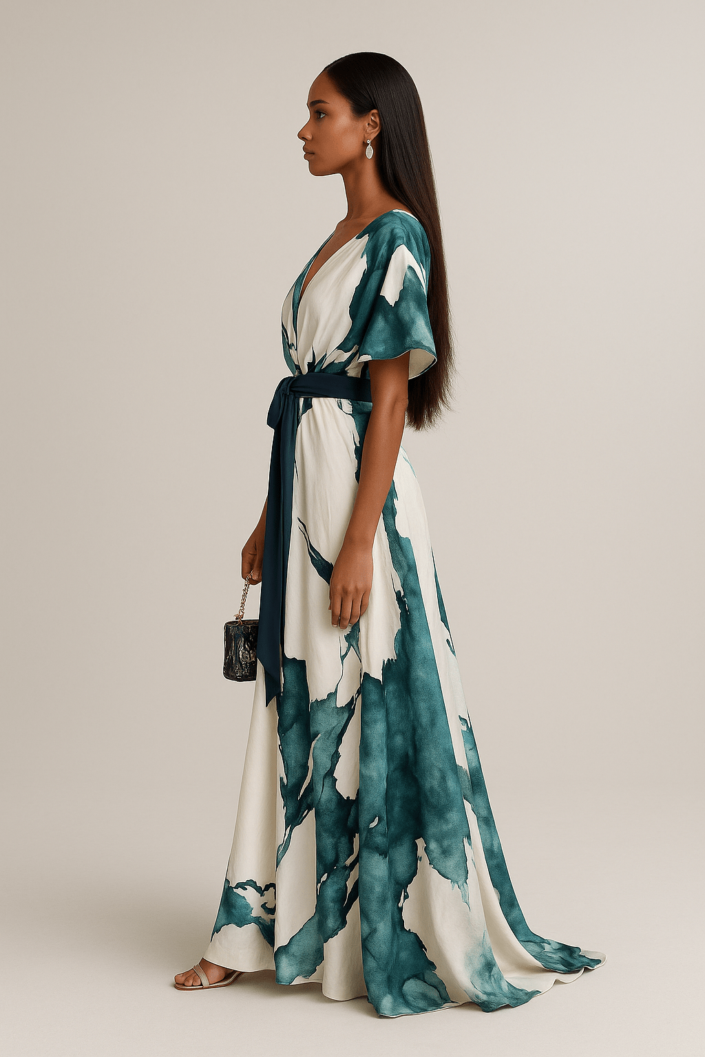 Winonah | Watercolor Maxi Dress